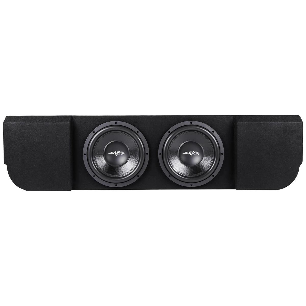 Featured Product Photo 1 for Dual 12" 1,600W Max Power Loaded Subwoofer Enclosure Compatible with 2017-2024 Ford Super Duty (F-250/350/450) SuperCrew Cab Trucks