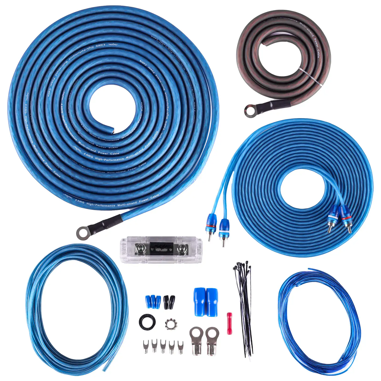 SKAR4ANL-CCA | 4 Gauge - 1,200 Watt CCA Amplifier Wiring Kit #1