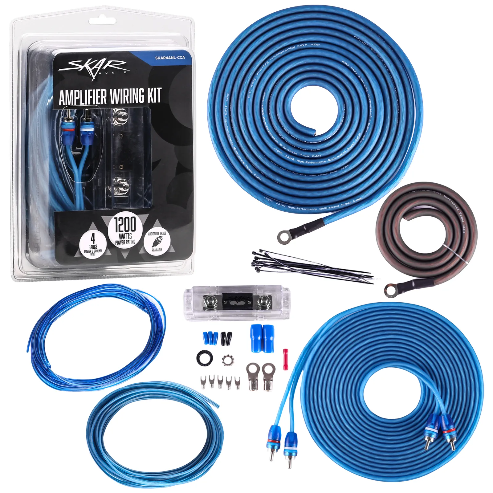 SKAR4ANL-CCA | 4 Gauge - 1,200 Watt CCA Amplifier Wiring Kit #2