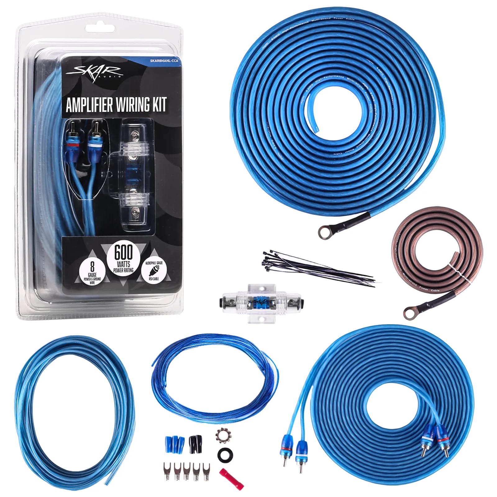 SKAR8MANL-CCA | 8 Gauge - 600 Watt CCA Amplifier Wiring Kit #2