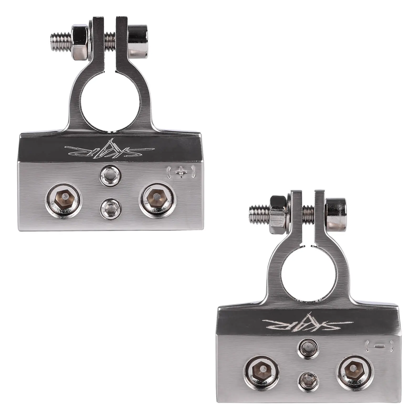 SK-BATTERMS1 | x2 0/4 Gauge and x2 8/10 Gauge (+/-) Top Post Heavy Duty Positive and Negative Battery Terminals #2