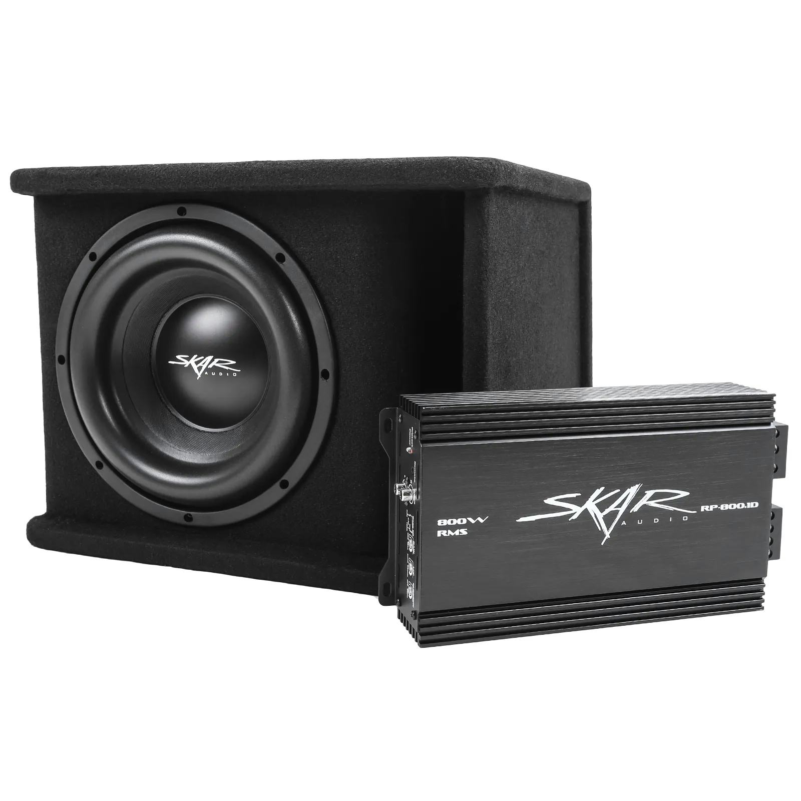 Single 10" 1,200 Watt SDR Series Complete Subwoofer Package with Vented Enclosure and Amplifier #2