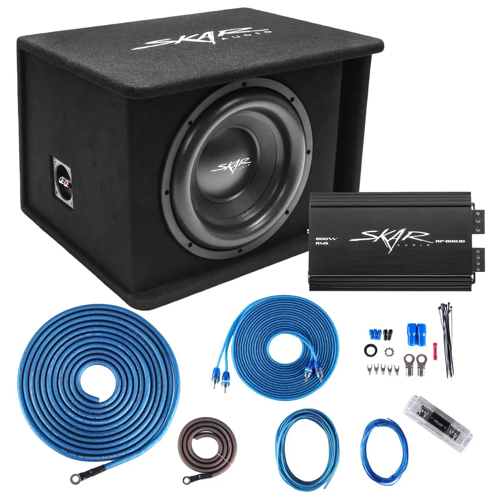 Single 12" 1,200 Watt SDR Series Complete Subwoofer Package with Vented Enclosure and Amplifier #1