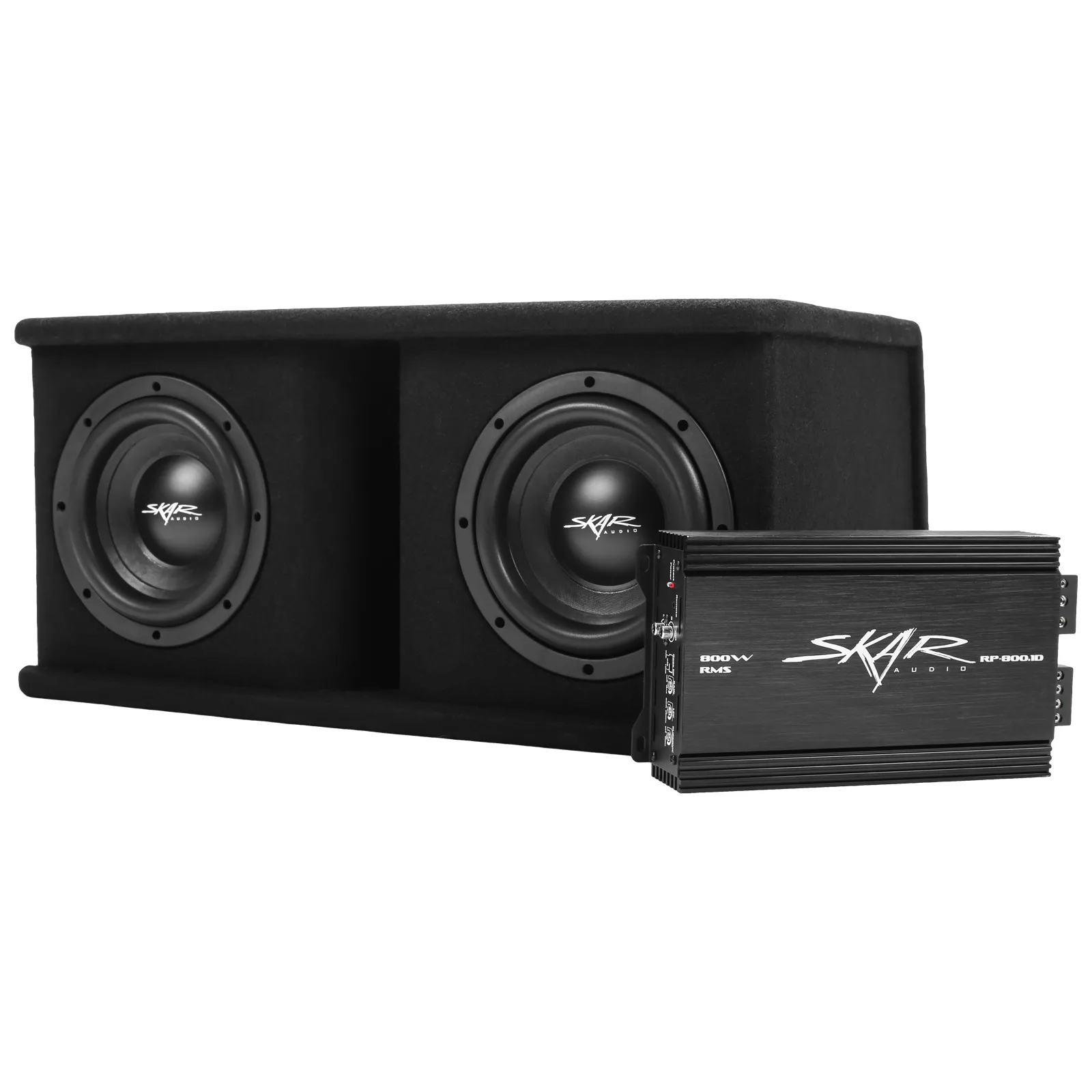 Dual 8" 1,400 Watt SDR Series Complete Subwoofer Package with Vented Enclosure and Amplifier #2