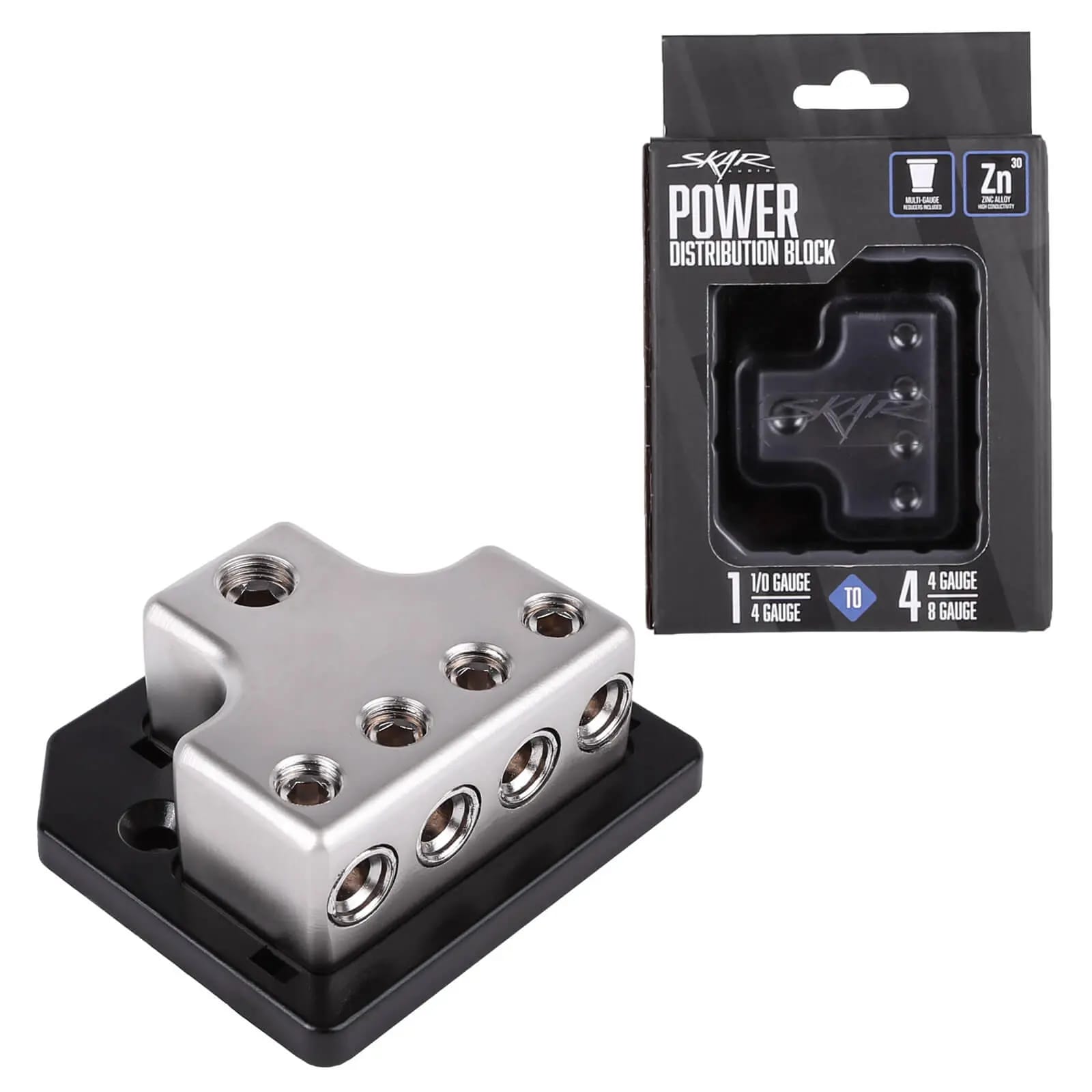 SK-DIST-BLK2 | Single 0/4 Gauge to Quad 4/8 Gauge Power Distribution Block #7