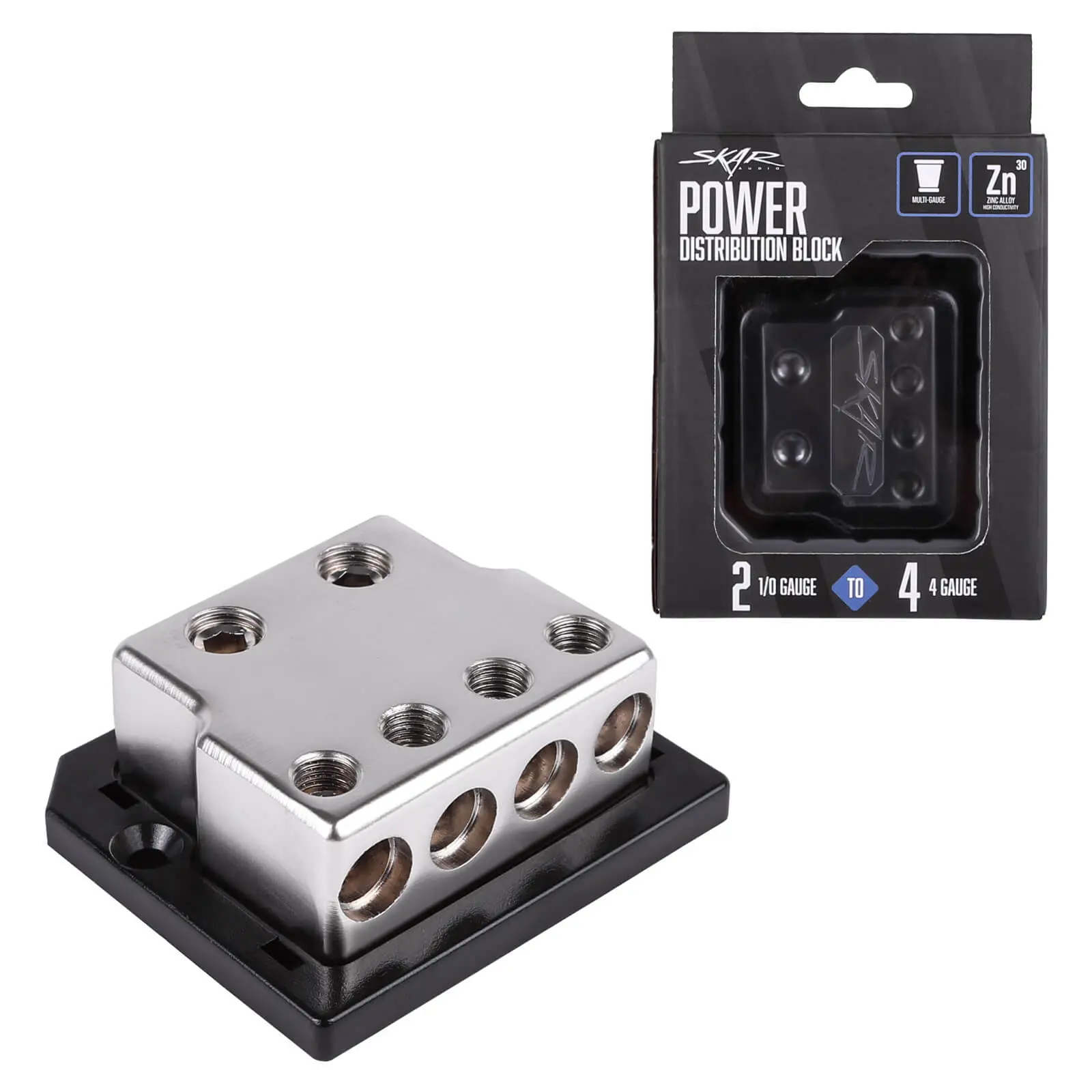 SK-DIST-BLK4 | Dual 1/0 Gauge to Quad 4 Gauge Power Distribution Block #6