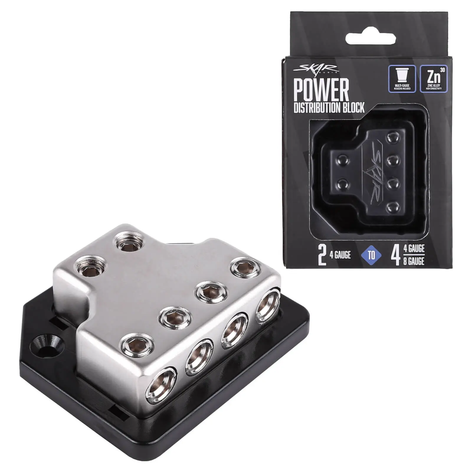 SK-DIST-BLK5 | x2 4 Gauge to x4 4 or 8 Gauge Power Distribution 