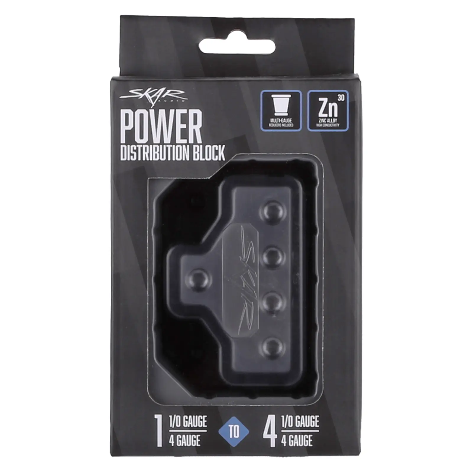 SK-DIST-BLK7 | Single 0/4 Gauge to Quad 0/4 Gauge Power Distribution Block #8