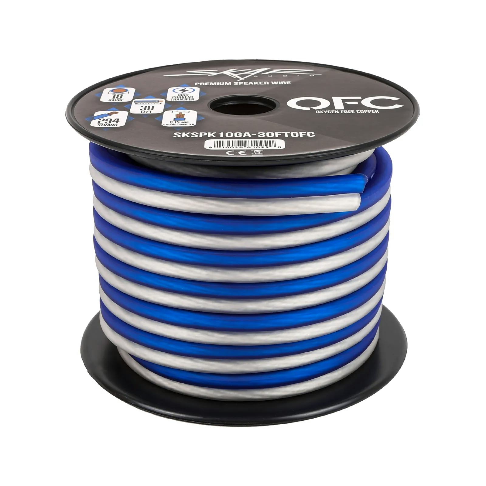 10-Gauge Elite Series Max-Flex (OFC) Speaker Wire - Blue/White #3