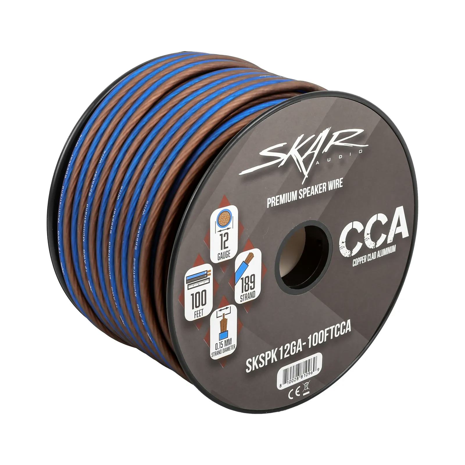 12-Gauge Performance Series (CCA) Speaker Wire - Blue/Brown #2