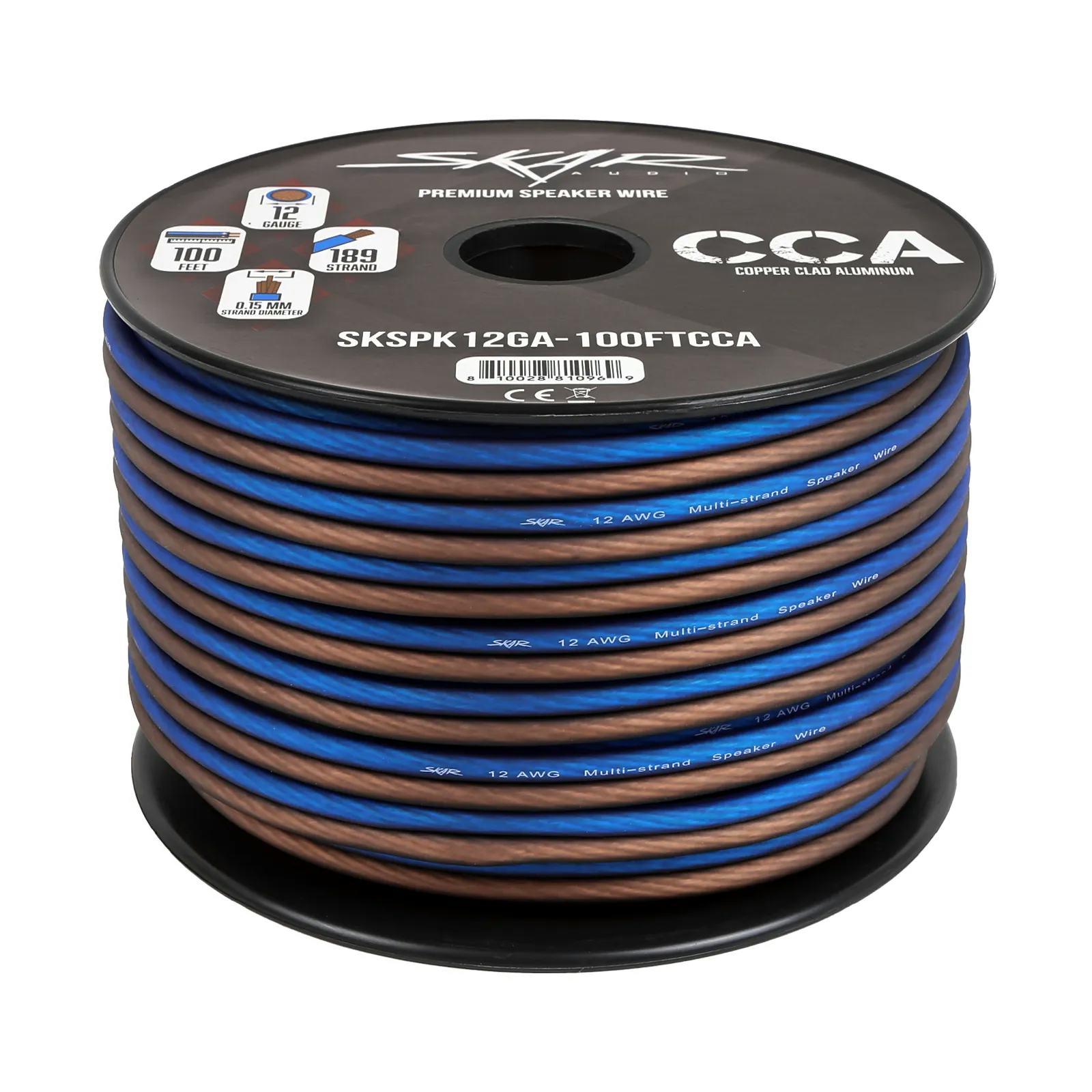 12-Gauge Performance Series (CCA) Speaker Wire - Blue/Brown #3