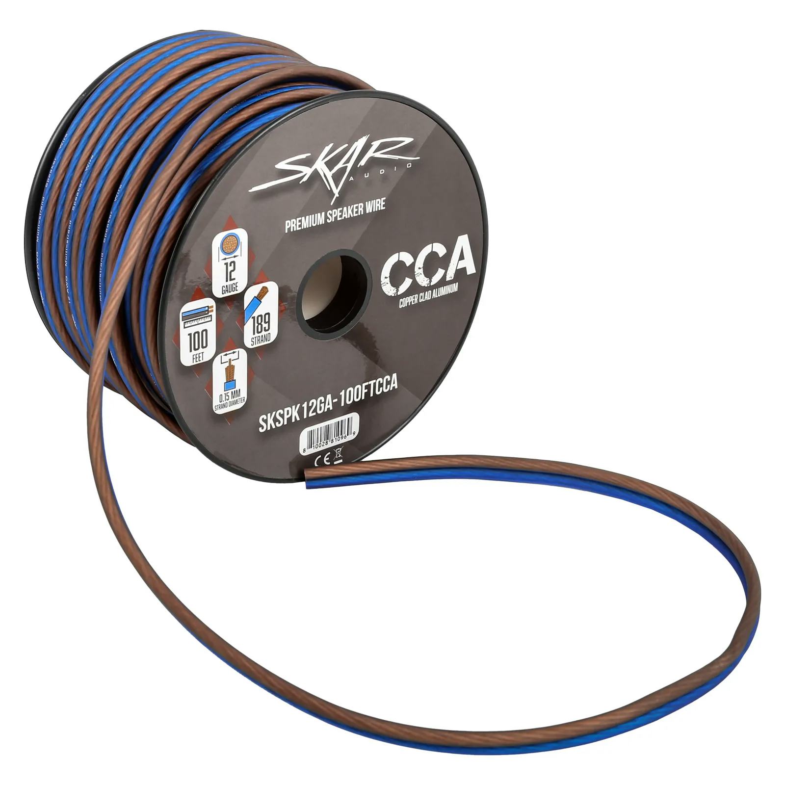 12-Gauge Performance Series (CCA) Speaker Wire - Blue/Brown #6