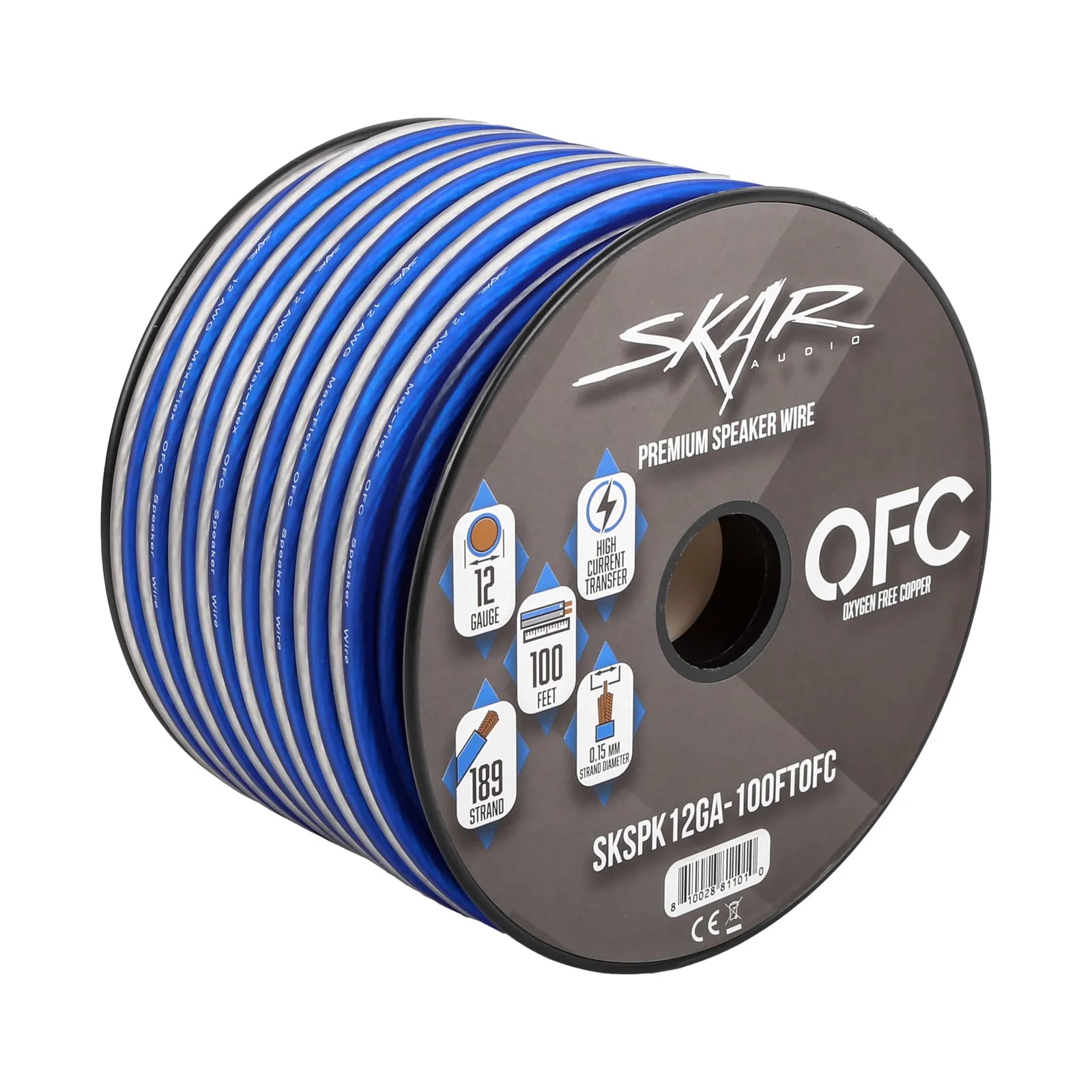 12-Gauge Elite Series Max-Flex (OFC) Speaker Wire - Blue/White #2