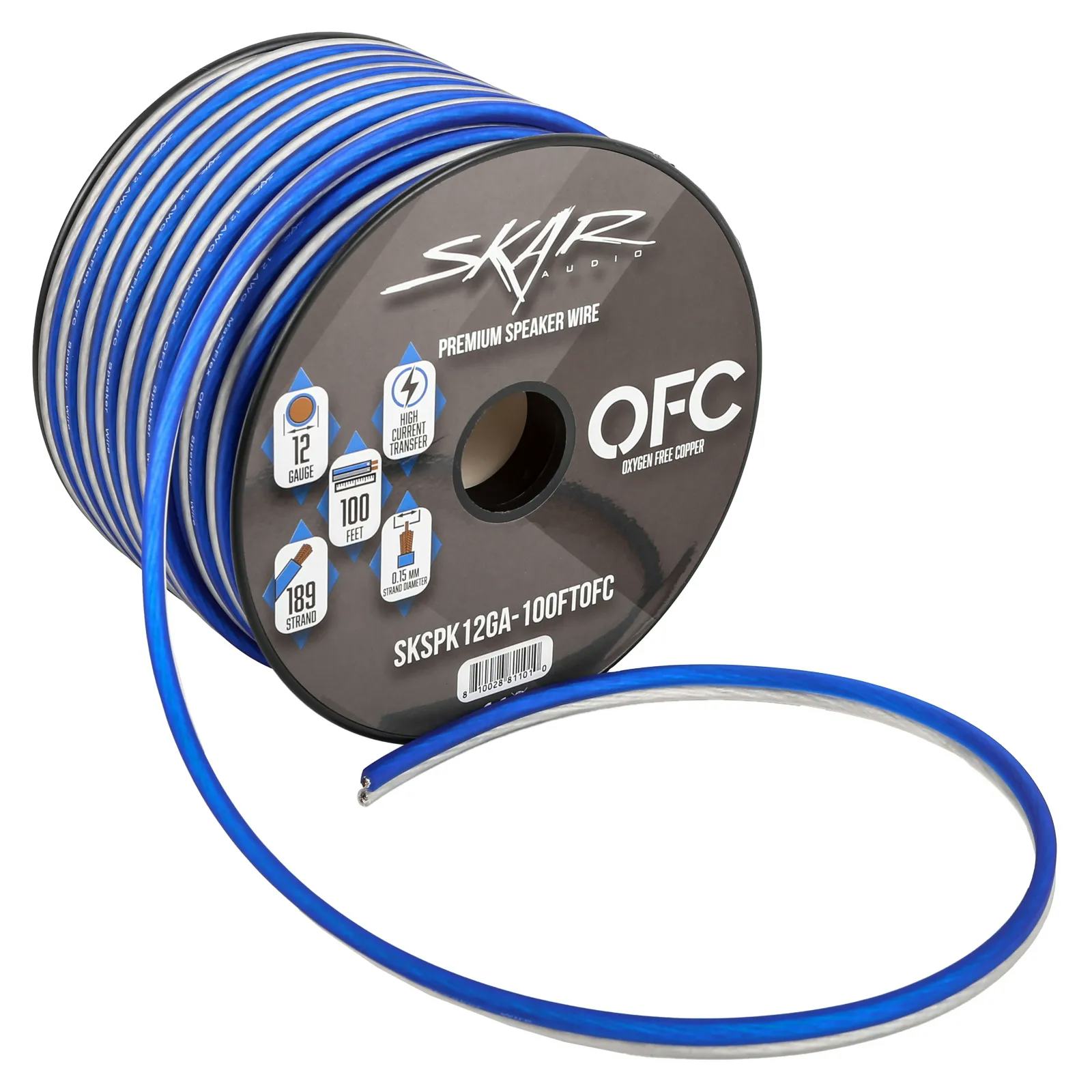 12-Gauge Elite Series Max-Flex (OFC) Speaker Wire - Blue/White #6