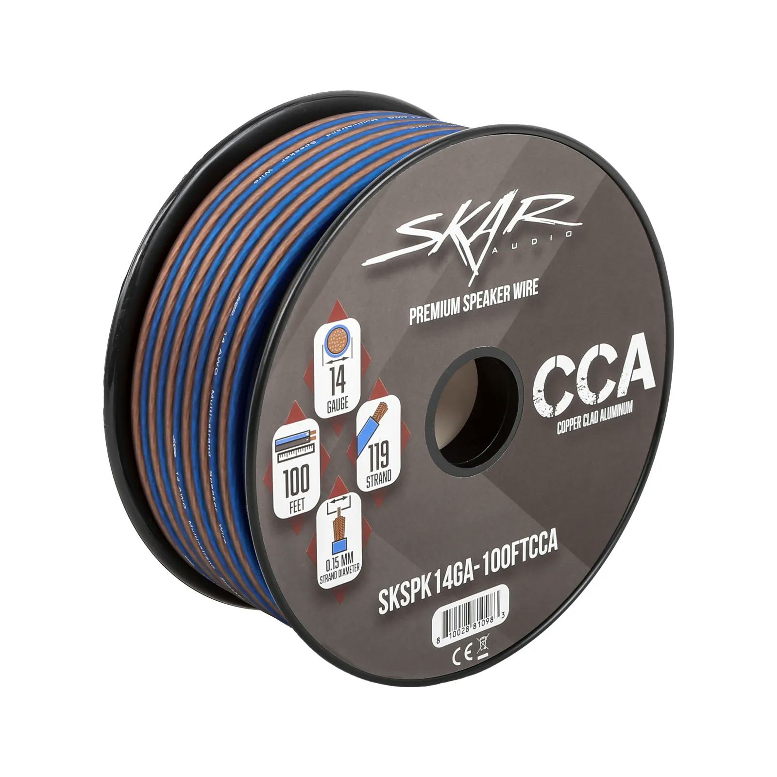 14-Gauge Performance Series (CCA) Speaker Wire - Blue/Brown #2