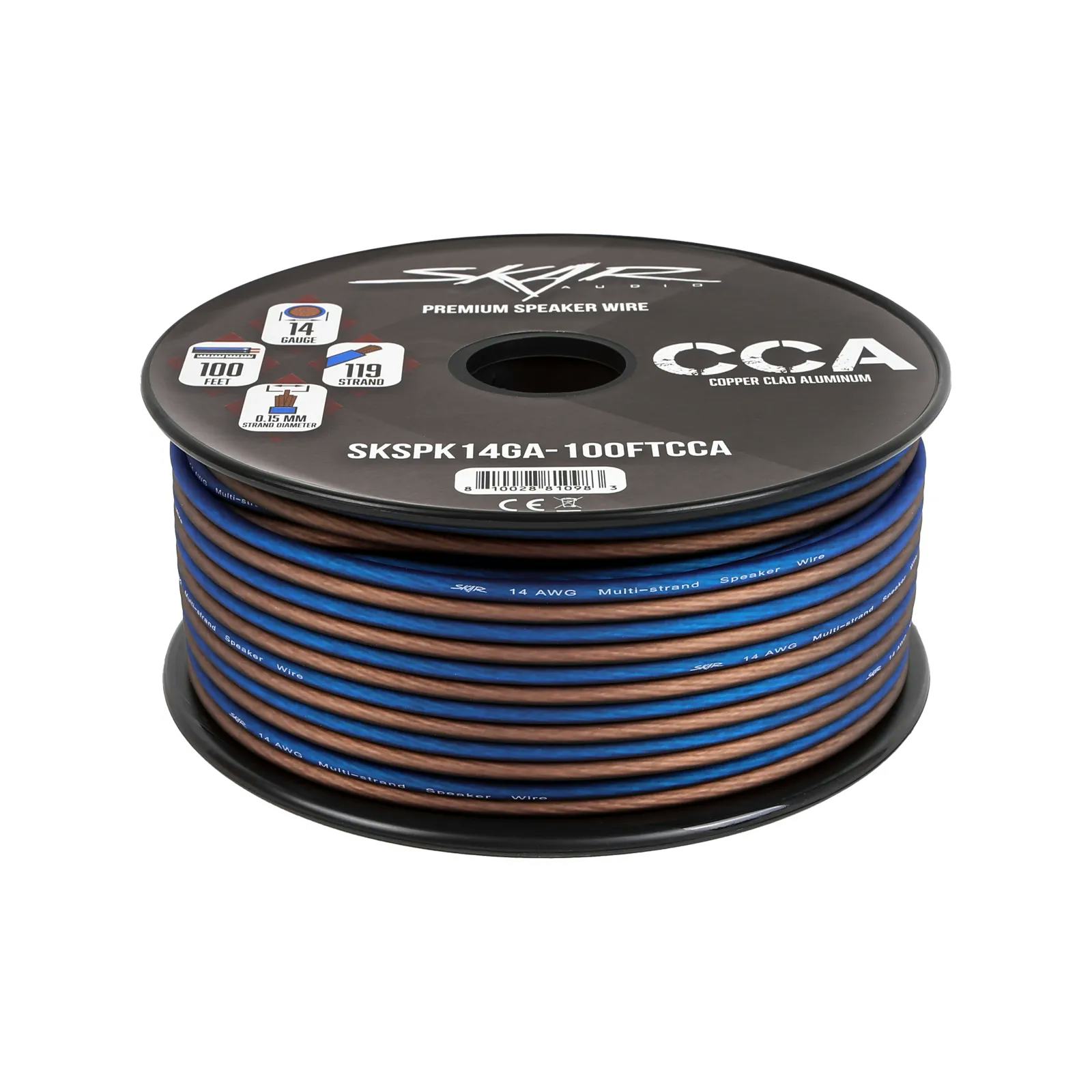 14-Gauge Performance Series (CCA) Speaker Wire - Blue/Brown #3
