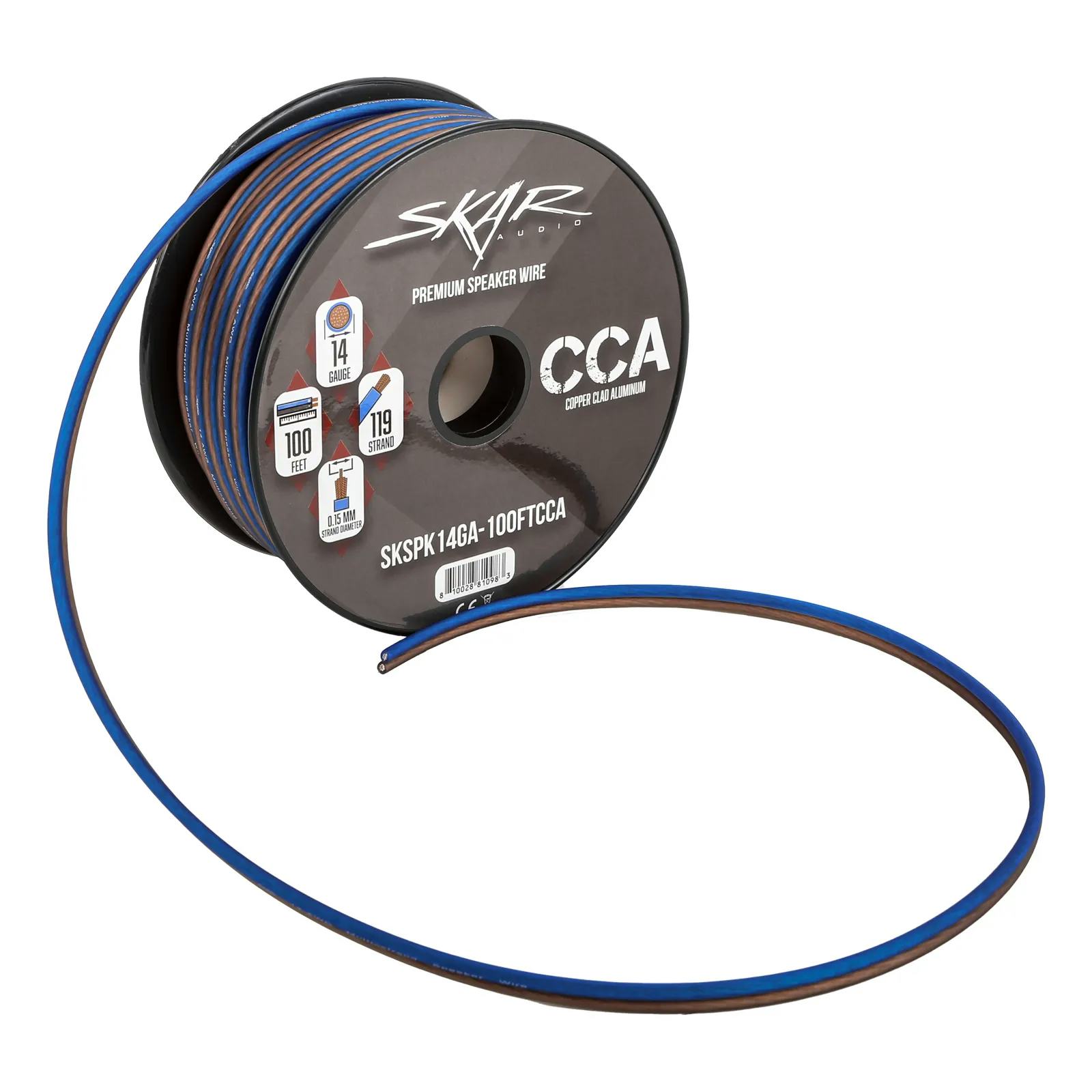 14-Gauge Performance Series (CCA) Speaker Wire - Blue/Brown #6