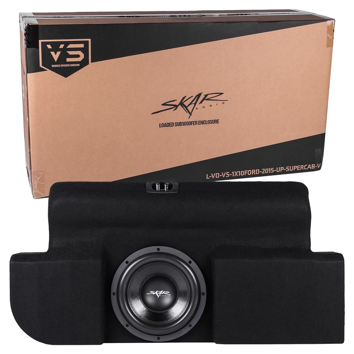 Single 10" 800W Max Power Loaded Subwoofer Enclosure Compatible with 2015-2024 Ford F-150 Super Cab Trucks #8