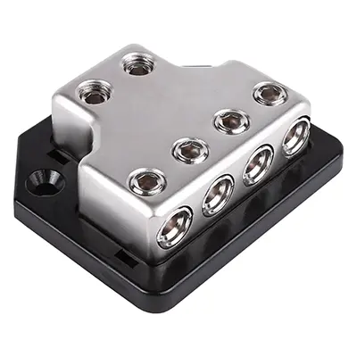 SK-DIST-BLK5 | Dual 4 Gauge to Quad 4/8 Gauge Power Distribution Block