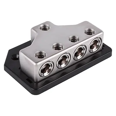 SK-DIST-BLK7 | Single 0/4 Gauge to Quad 0/4 Gauge Power Distribution Block