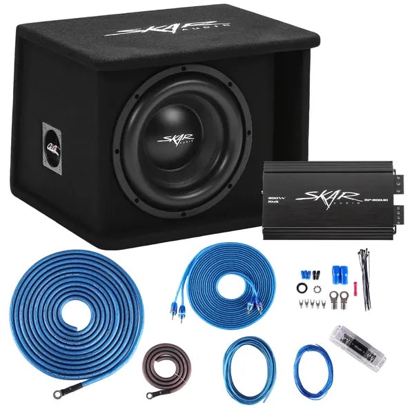 Single 10" 1,200 Watt SDR Series Complete Subwoofer Package with Vented Enclosure and Amplifier