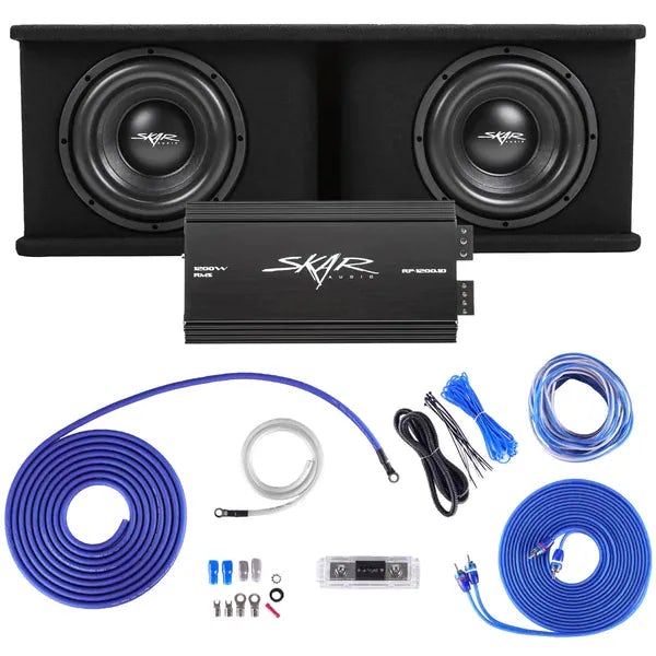 Dual 10" 2,400 Watt SDR Series Complete Subwoofer Package with Vented Enclosure and Amplifier