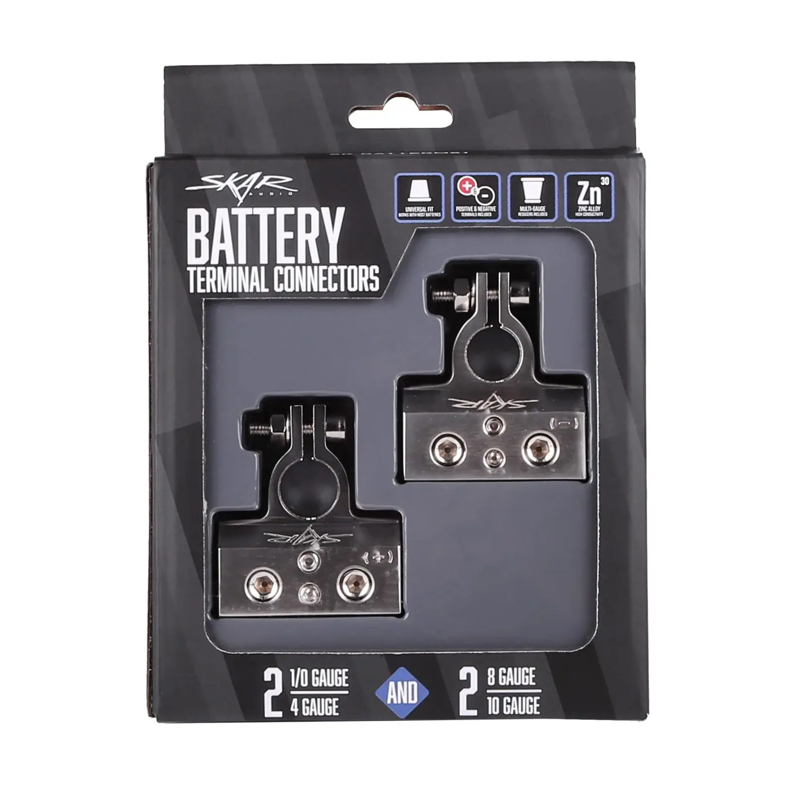 Featured Product Photo 7 for SK-BATTERMS1 | x2 0/4 Gauge and x2 8/10 Gauge (+/-) Top Post Heavy Duty Positive and Negative Battery Terminals