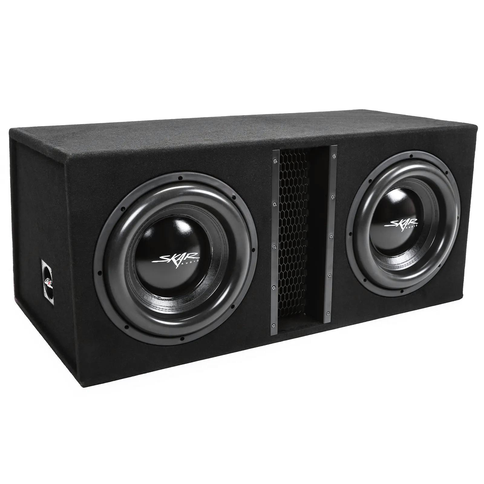 Featured Product Photo for EVL-2X12D4 | Dual 12" 5,000 Watt EVL Series Loaded Vented Subwoofer Enclosure