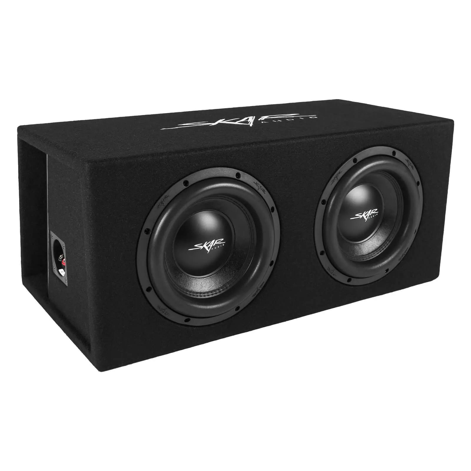 Featured Product Photo for SVR-2X10D4 | Dual 10" 3,200 Watt SVR Series Loaded Vented Subwoofer Enclosure