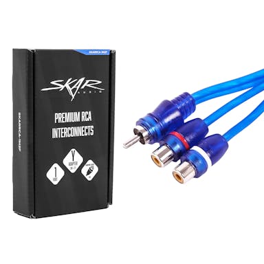 Featured Product Photo 3 for SKARRCA-1M2F | 1-Male to 2-Female RCA Y-Adapter (1 Ft) Cable